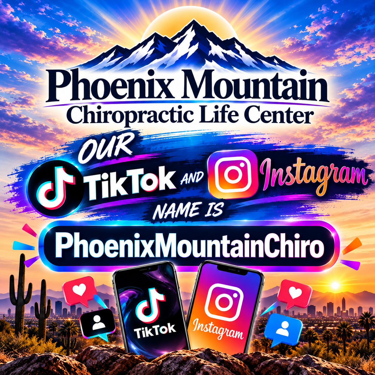 Instagram PhoenixMountainChiro TikTok